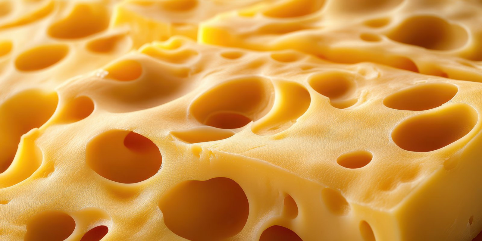 Enjoying the intricate textures and holes of artisan cheese at a local market on a sunny afternoon